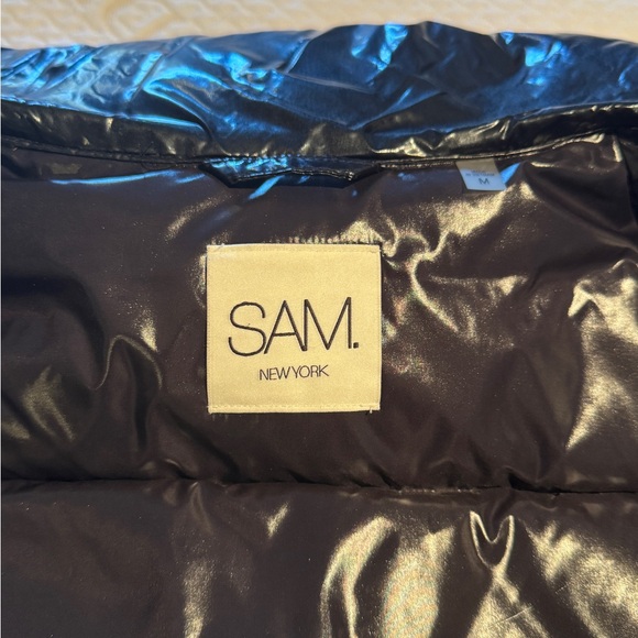 SAM New York Black Puffer Jacket Size M - Picture 2 of 5